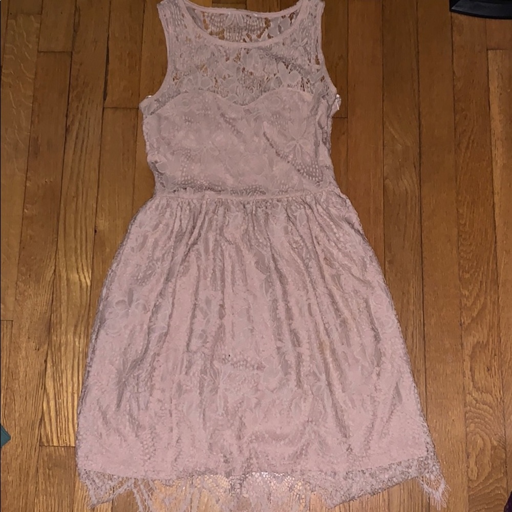 Blush full lace dress